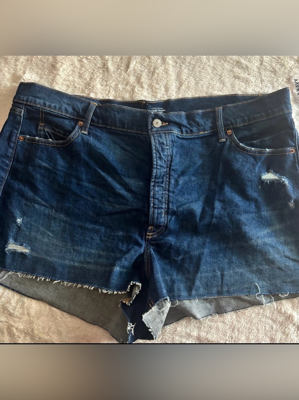 Ladies Old Navy Sky-Hi A-Line Dark Blue Denim Jeans size 22 NWT